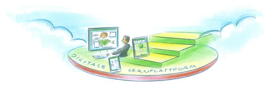 Digitale Lernplattform Illustration zur digitalen Lernplattform der empathiewerkstatt